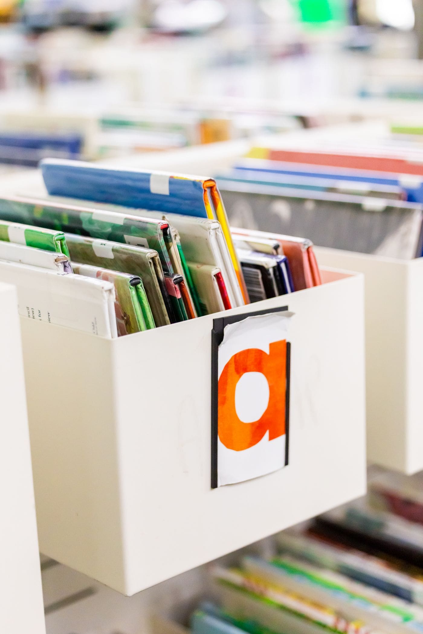 Organized files arranged inside an office drawer